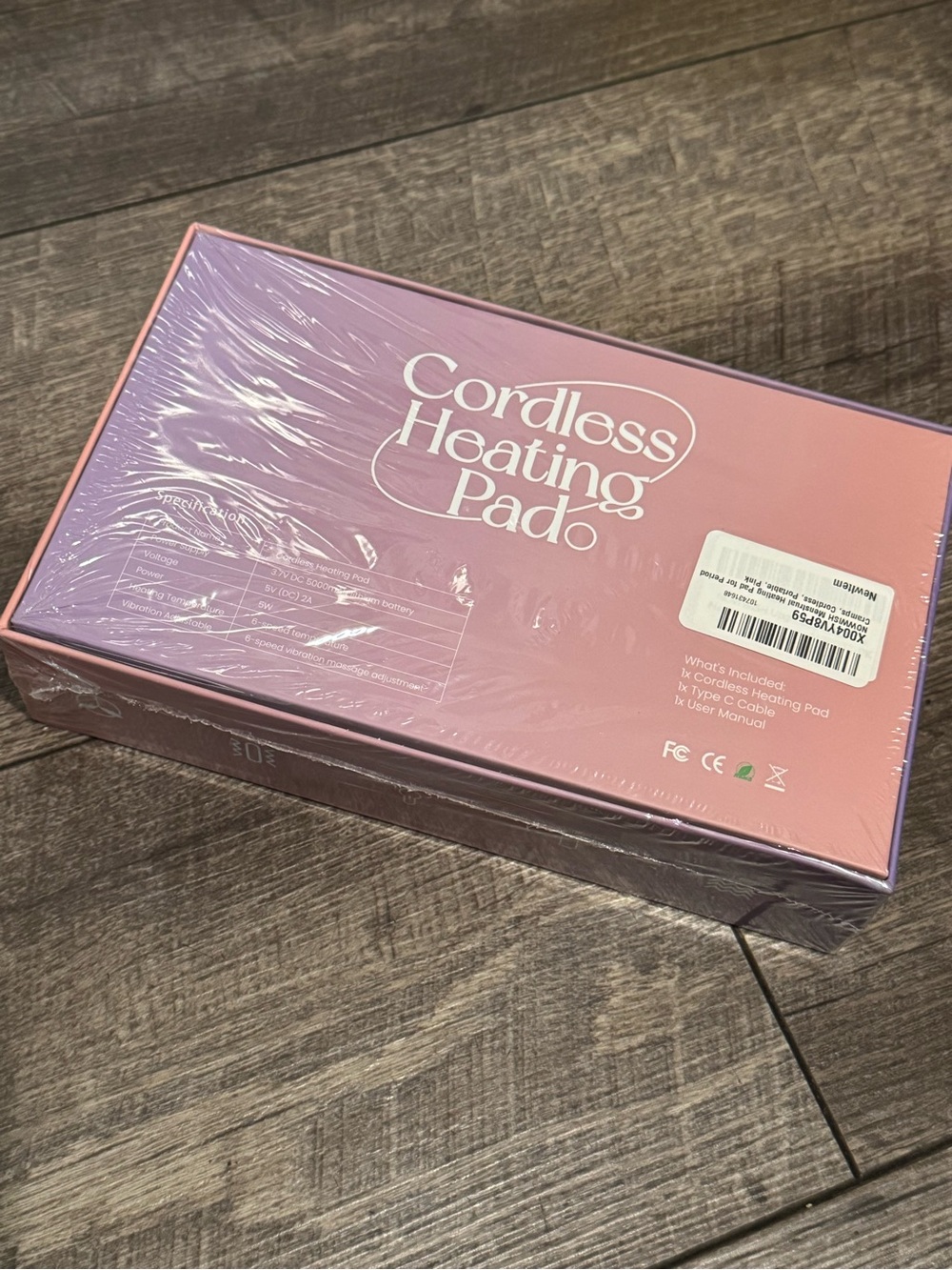 Cordless Heating Pad - Pink
